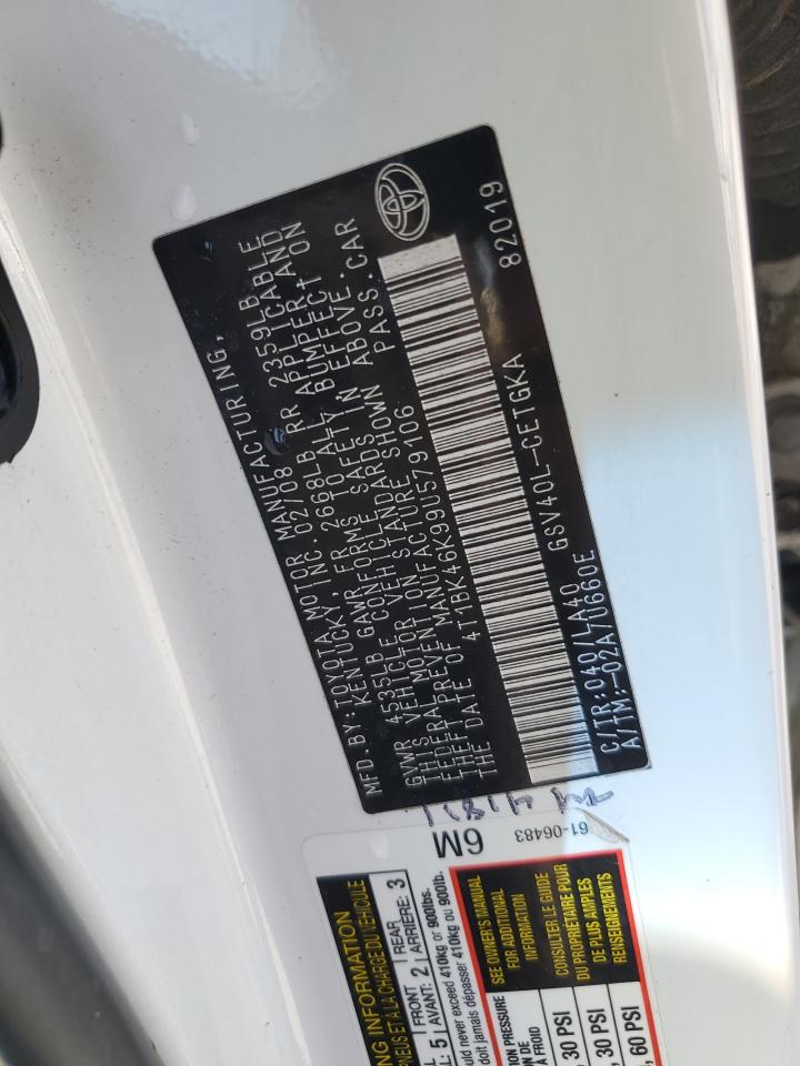 2009 Toyota Camry Se VIN: 4T1BK46K99U579106 Lot: 91390965