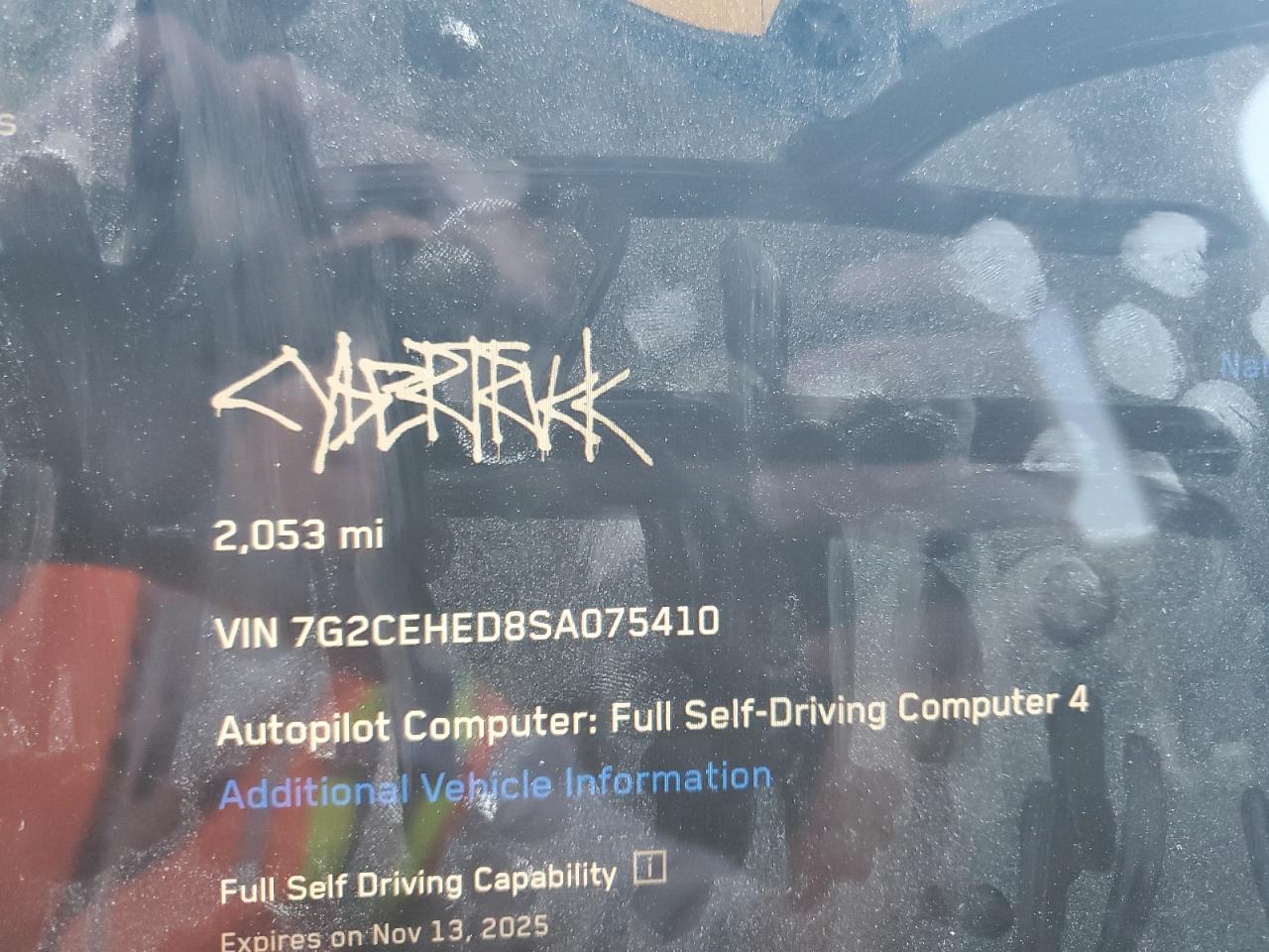 2025 Tesla Cybertruck VIN: 7G2CEHED8SA075410 Lot: 82667115