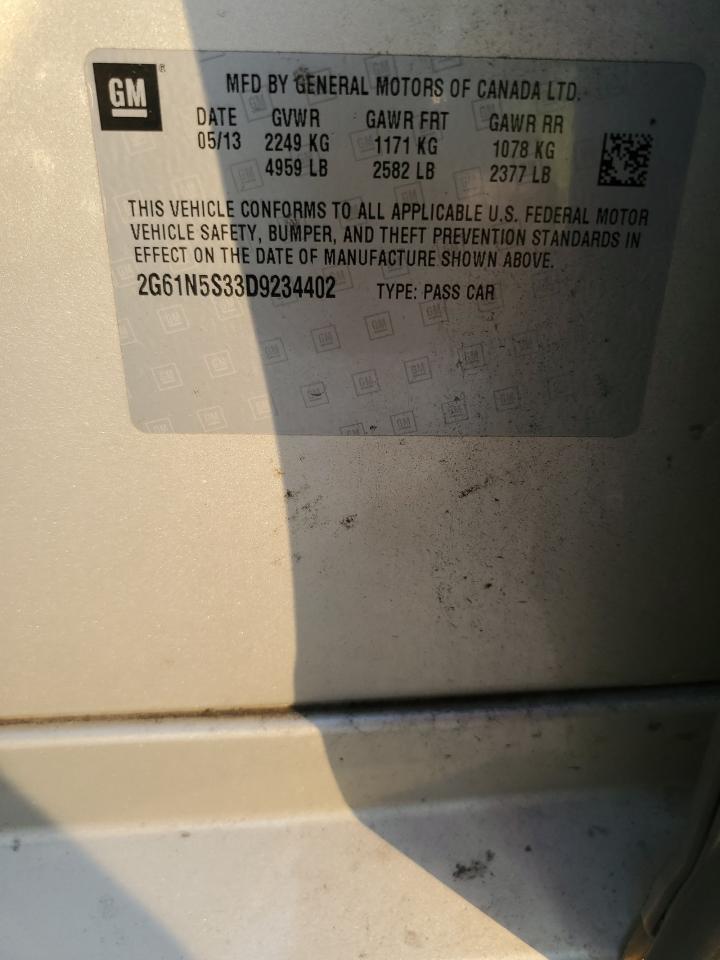 2013 Cadillac Xts VIN: 2G61N5S33D9234402 Lot: 91062165