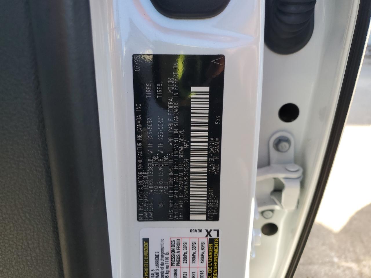 2025 Lexus Rx 350 Base VIN: 2T2BAMCA2SC113664 Lot: 91800415