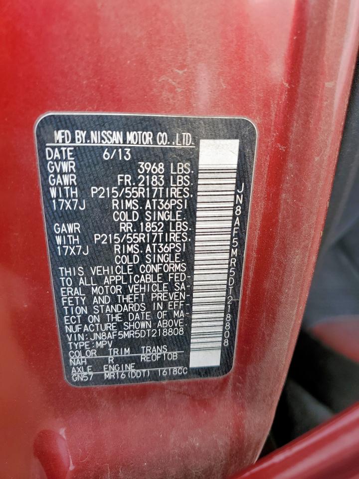 2013 Nissan Juke S VIN: JN8AF5MR5DT218808 Lot: 91097855