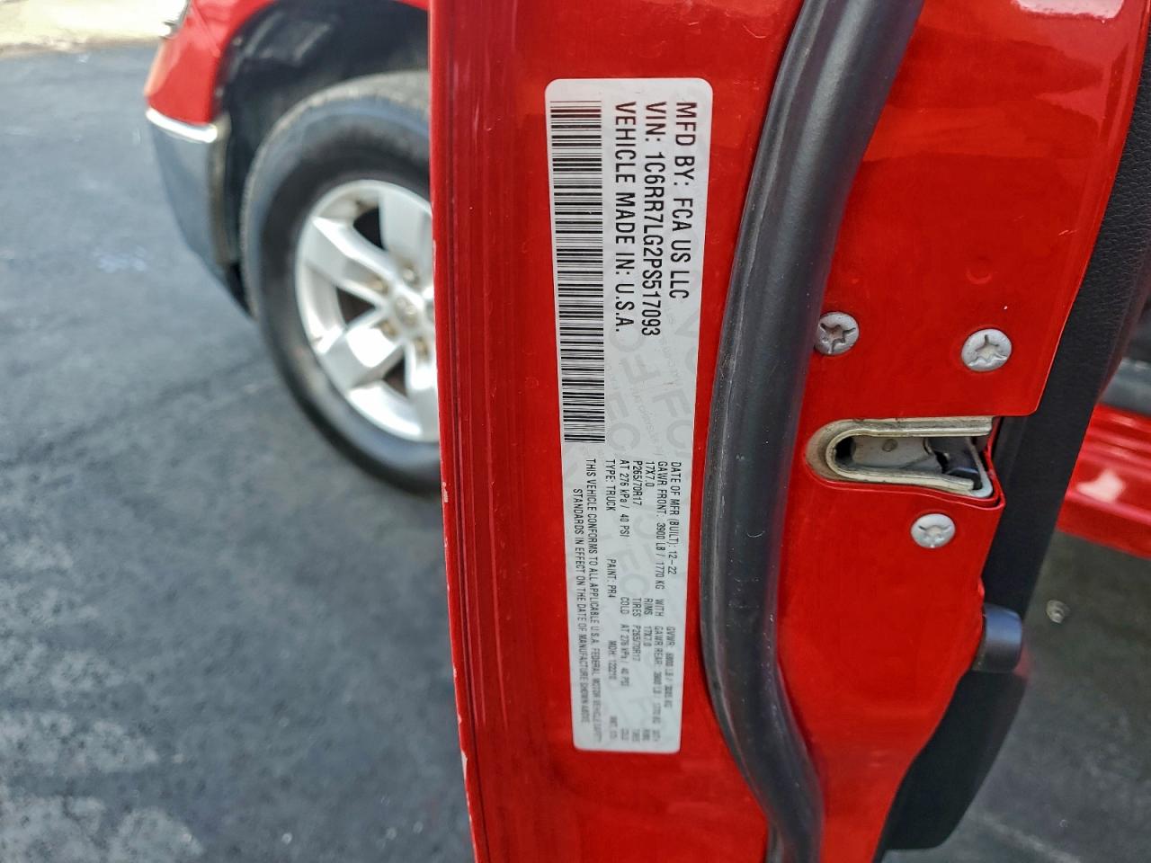 2023 Ram 1500 Classic Slt VIN: 1C6RR7LG2PS517093 Lot: 94467015