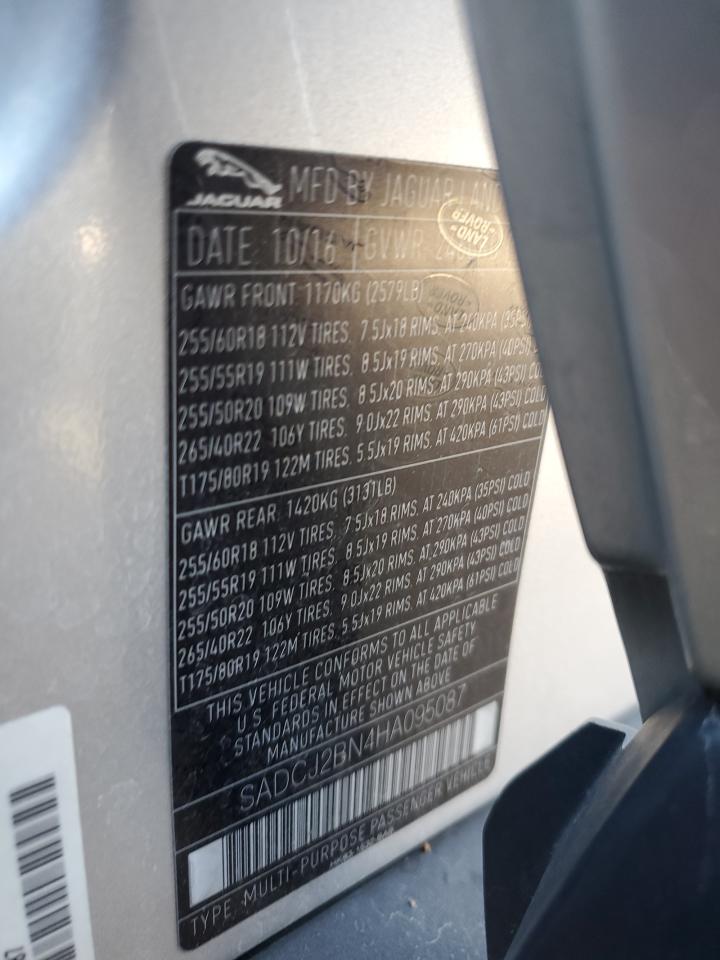 2017 Jaguar F-Pace Premium VIN: SADCJ2BN4HA095087 Lot: 92420865