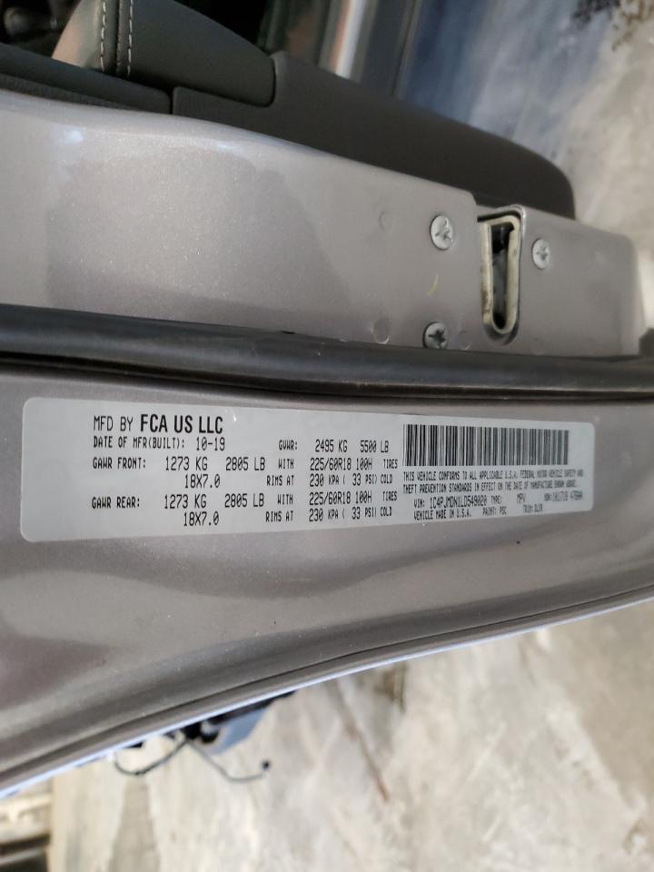 2020 Jeep Cherokee Limited VIN: 1C4PJMDN1LD549020 Lot: 92301595