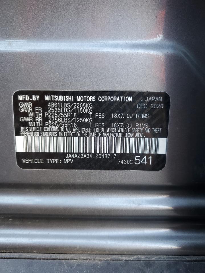 2020 Mitsubishi Outlander Se VIN: JA4AZ3A3XLZ048717 Lot: 92418375