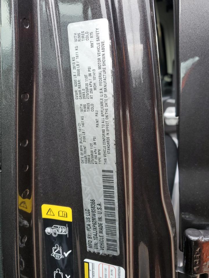 2021 Jeep Wrangler Unlimited Sahara 4Xe VIN: 1C4JJXP62MW858366 Lot: 92694615