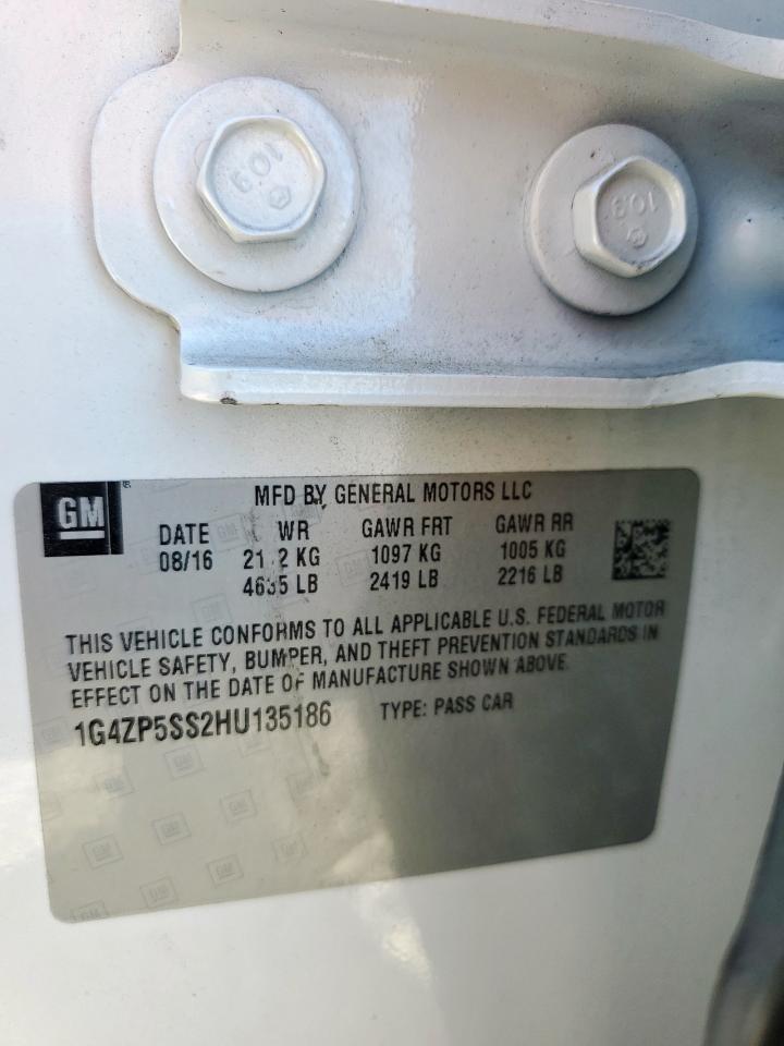 2017 Buick Lacrosse Essence VIN: 1G4ZP5SS2HU135186 Lot: 92201505