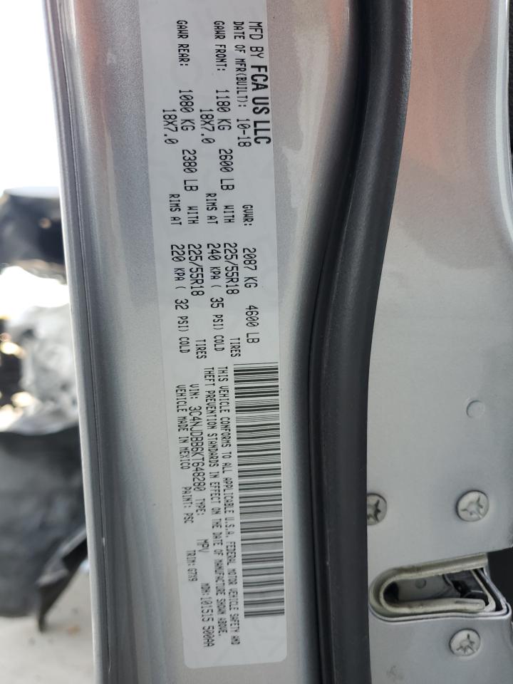 2019 Jeep Compass Latitude VIN: 3C4NJDBB6KT648280 Lot: 91637455