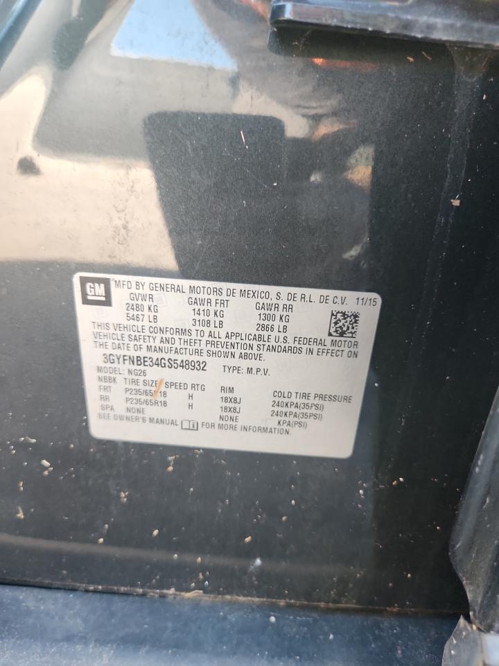 2016 Cadillac Srx Luxury Collection VIN: 3GYFNBE34GS548932 Lot: 86991695