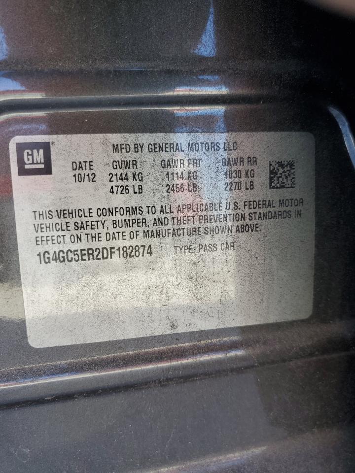 2013 Buick Lacrosse VIN: 1G4GC5ER2DF182874 Lot: 92420615