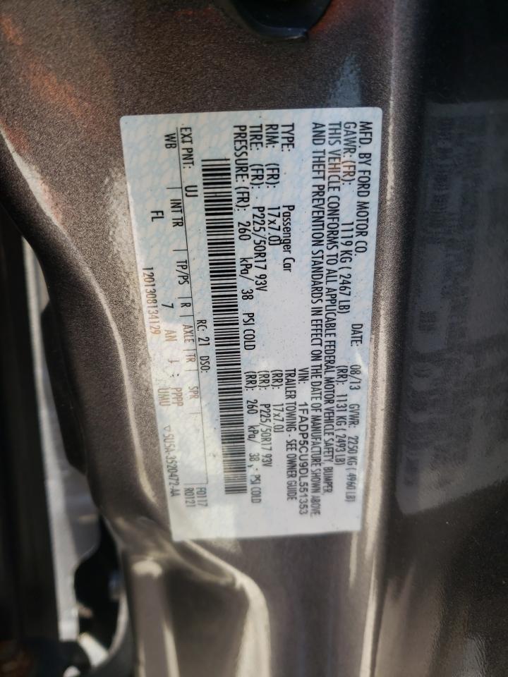 2013 Ford C-Max Premium VIN: 1FADP5CU9DL551353 Lot: 92097545