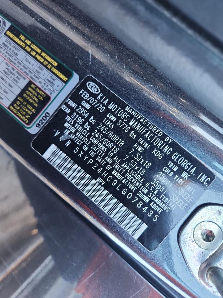 2020 Kia Telluride Lx VIN: 5XYP24HC9LG078435 Lot: 92669095