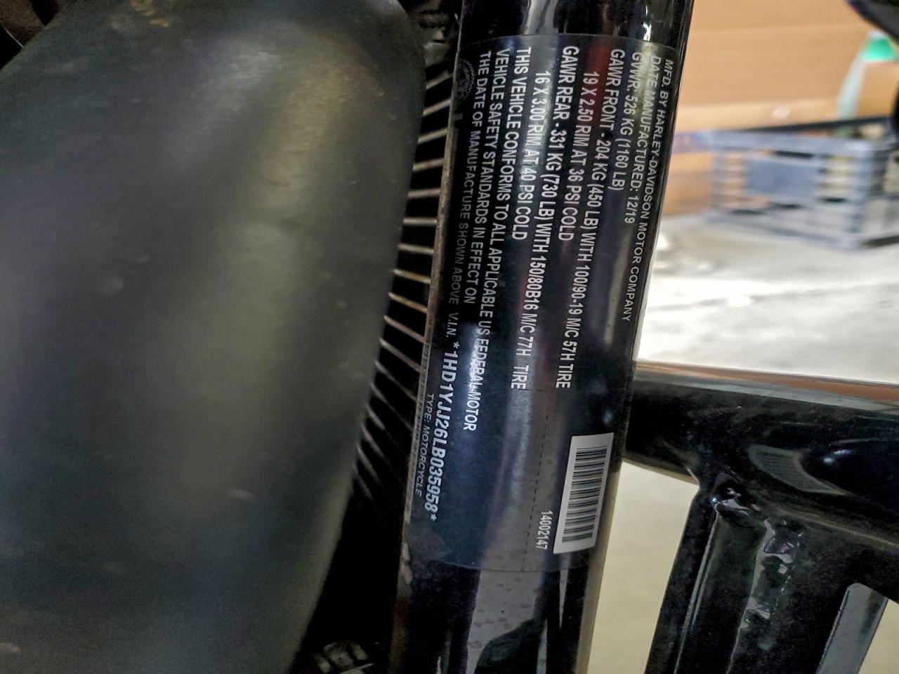 2020 Harley-Davidson Fxbb VIN: 1HD1YJJ26LB035958 Lot: 93752655