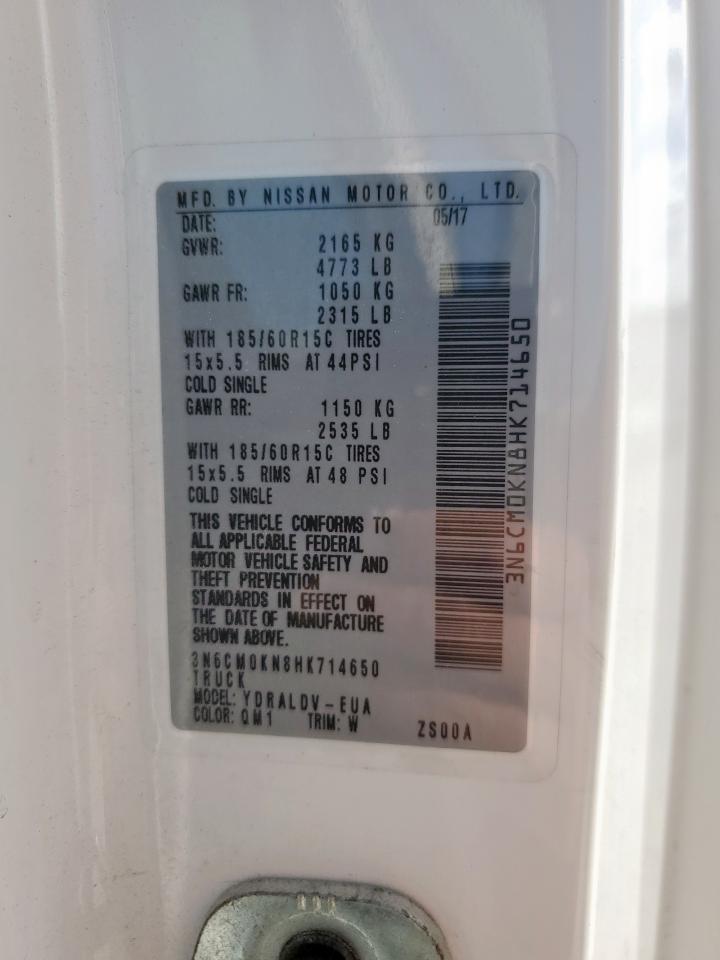 2017 Nissan Nv200 2.5S VIN: 3N6CM0KN8HK714650 Lot: 92015565