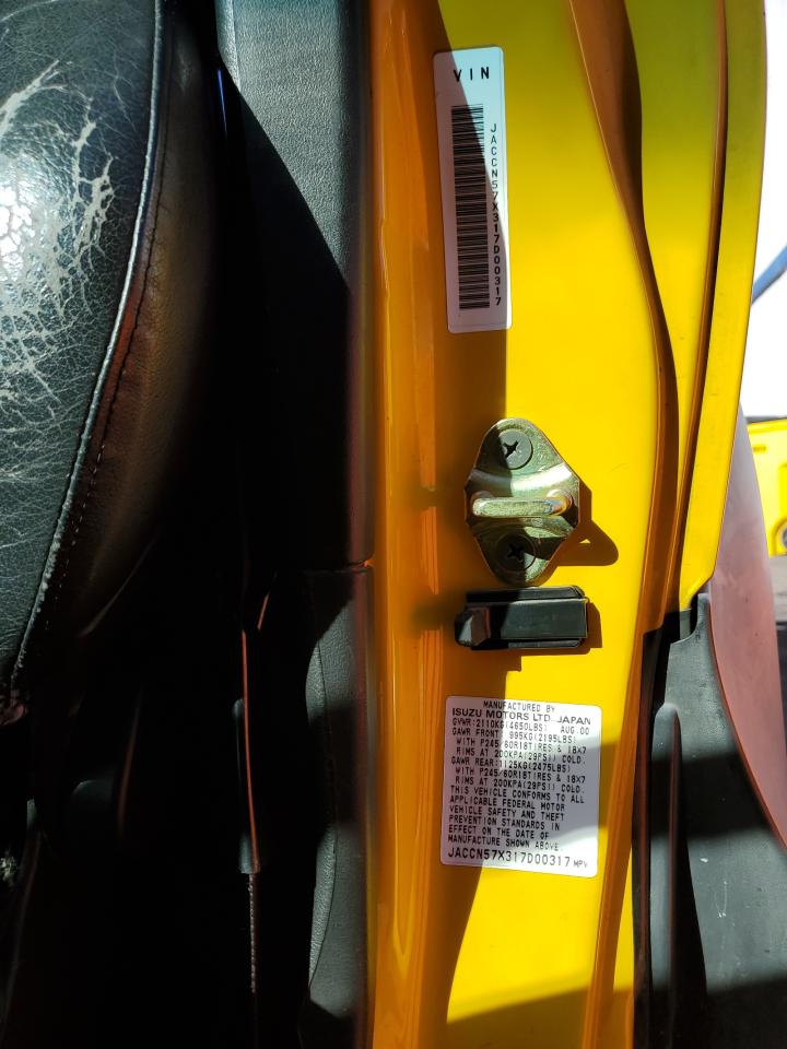 2001 Isuzu Vehicross VIN: JACCN57X317D00317 Lot: 91937305