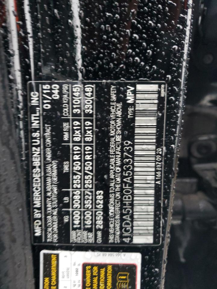 2015 Mercedes-Benz Ml 350 4Matic VIN: 4JGDA5HB0FA533739 Lot: 93382685