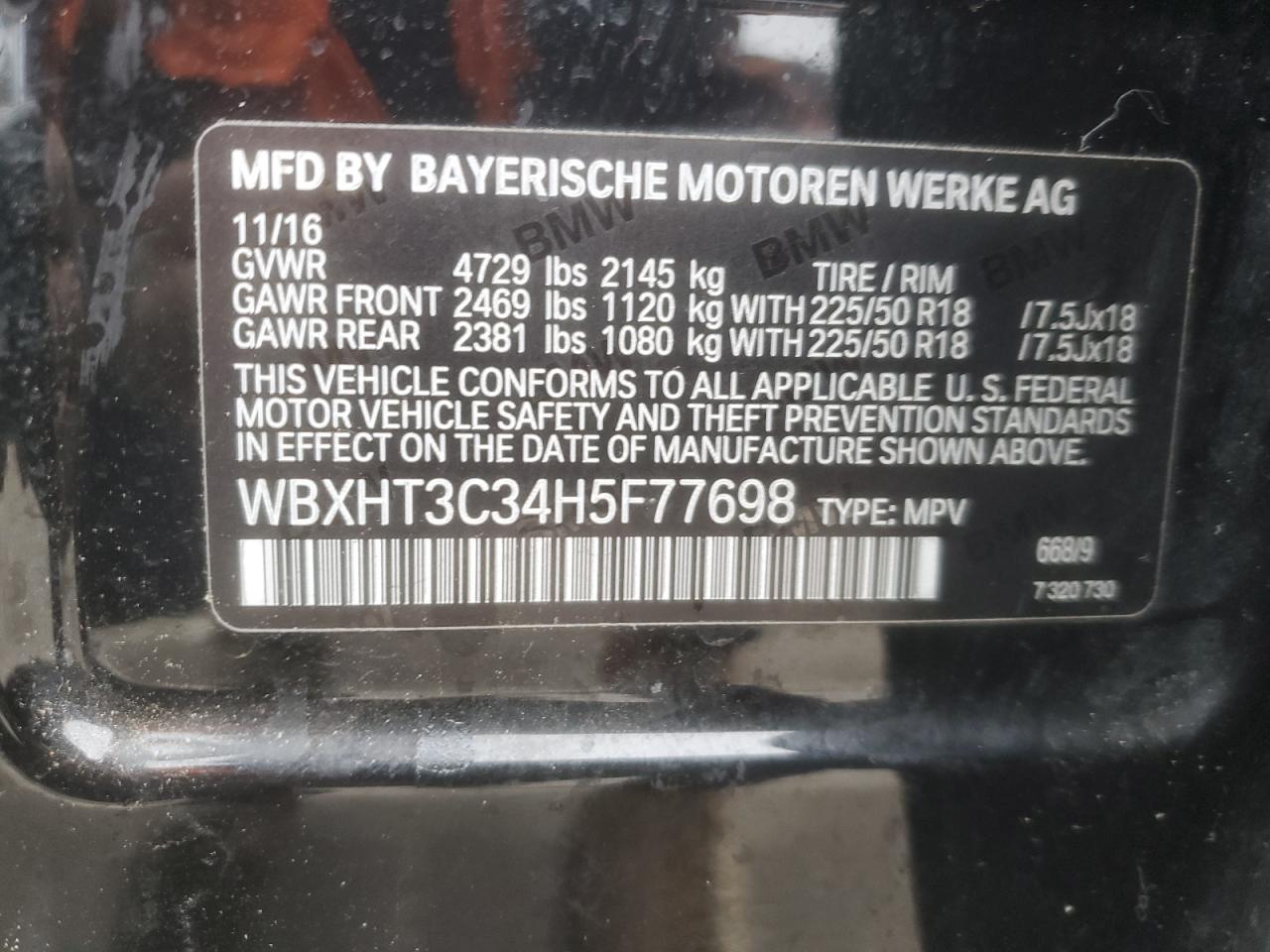 2017 BMW X1 xDrive28I VIN: WBXHT3C34H5F77698 Lot: 93184585