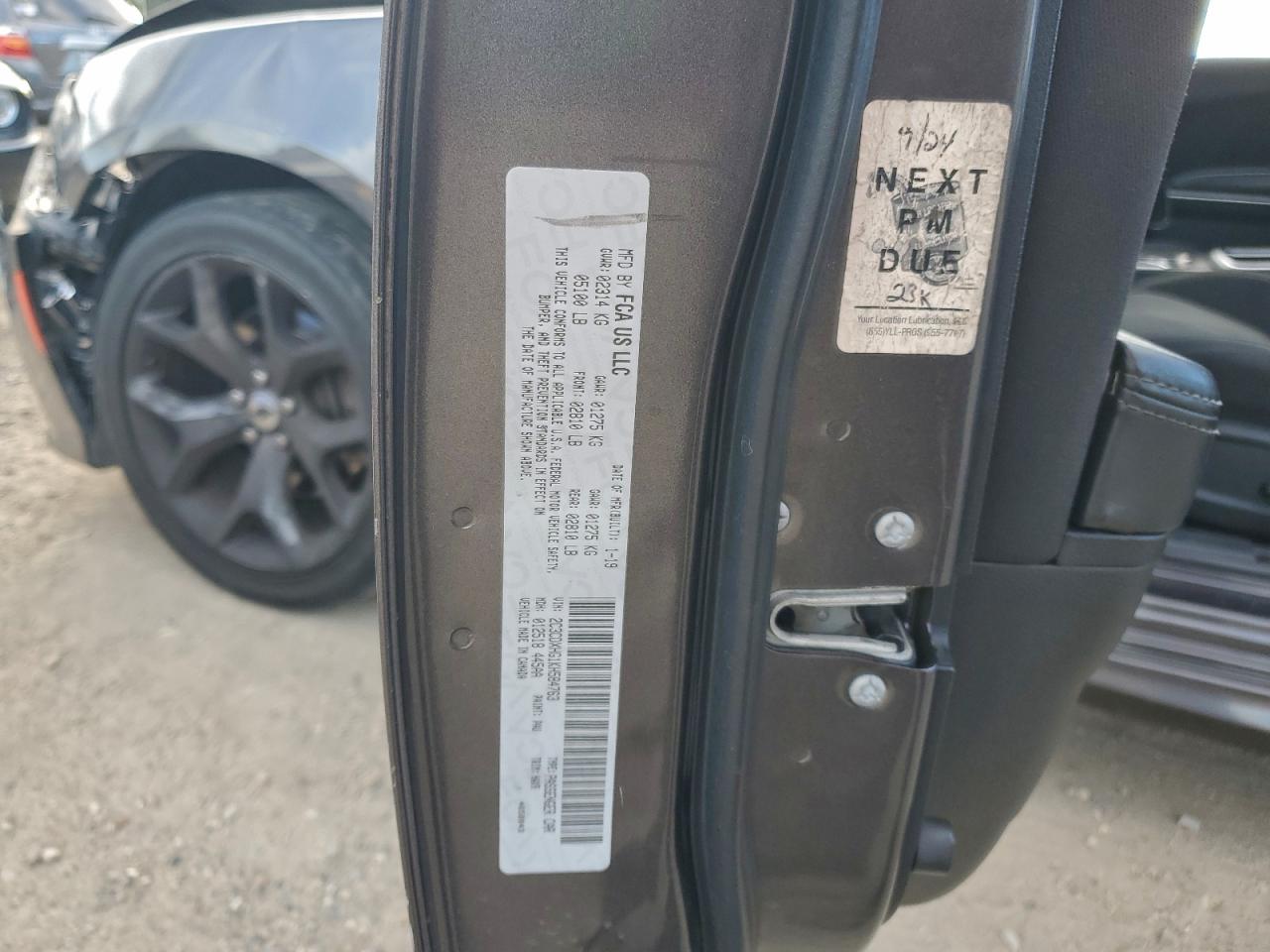 2019 Dodge Charger Gt VIN: 2C3CDXHG1KH584763 Lot: 94508125