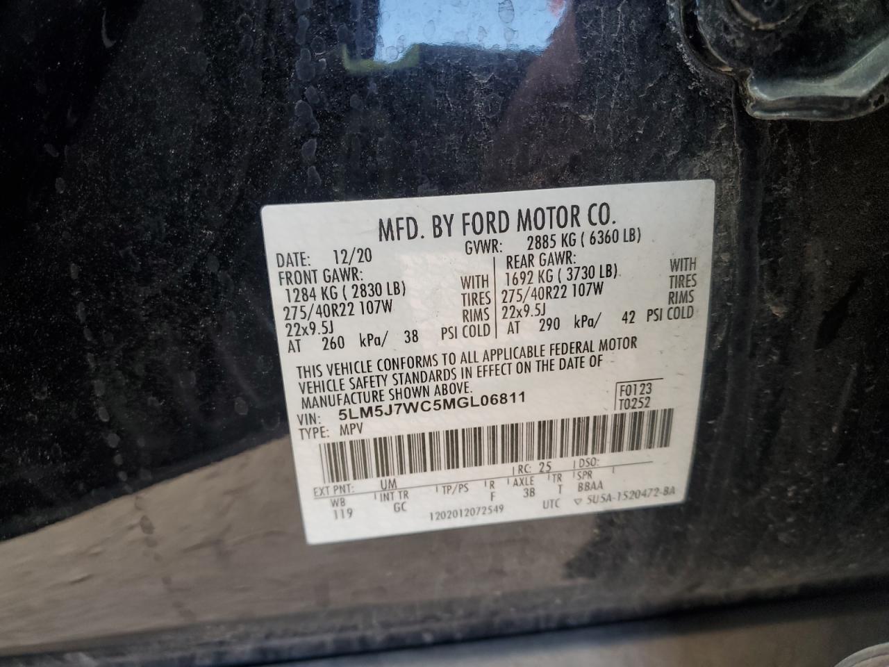 2021 Lincoln Aviator Reserve VIN: 5LM5J7WC5MGL06811 Lot: 91675785