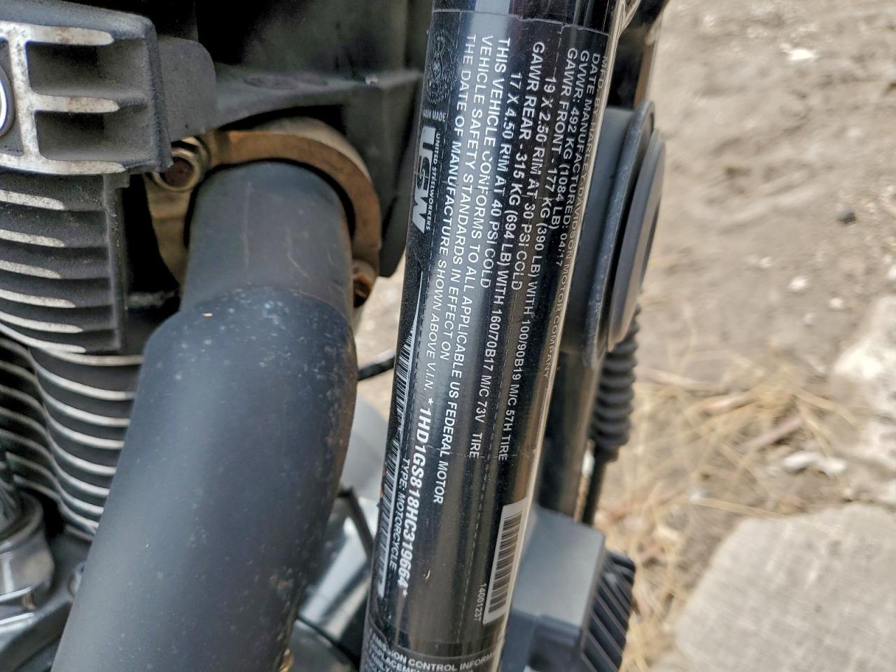 2017 Harley-Davidson Fxdls VIN: 1HD1GS818HC319664 Lot: 93964175