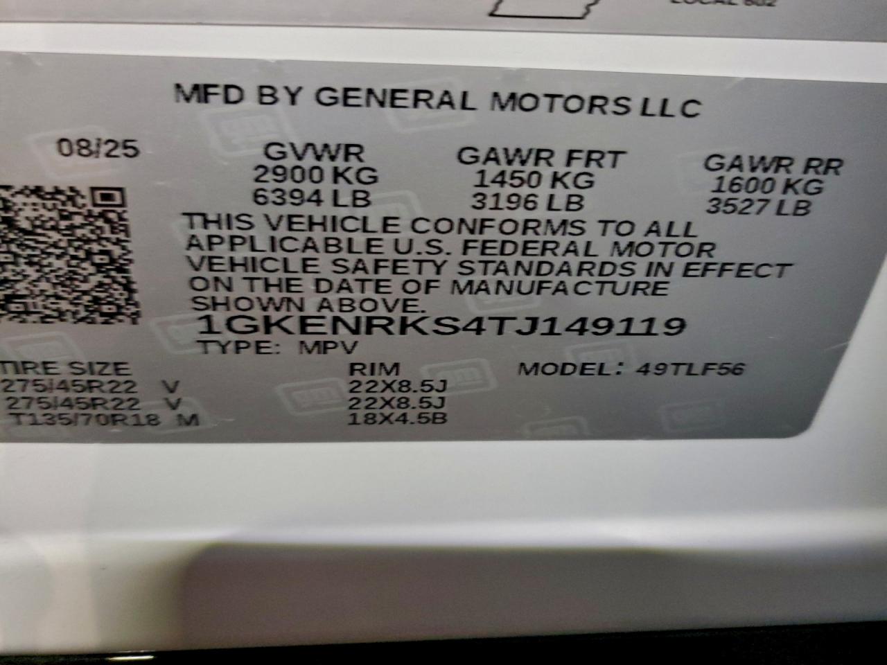 2026 GMC Acadia Den VIN: 149119 Lot: 94422005