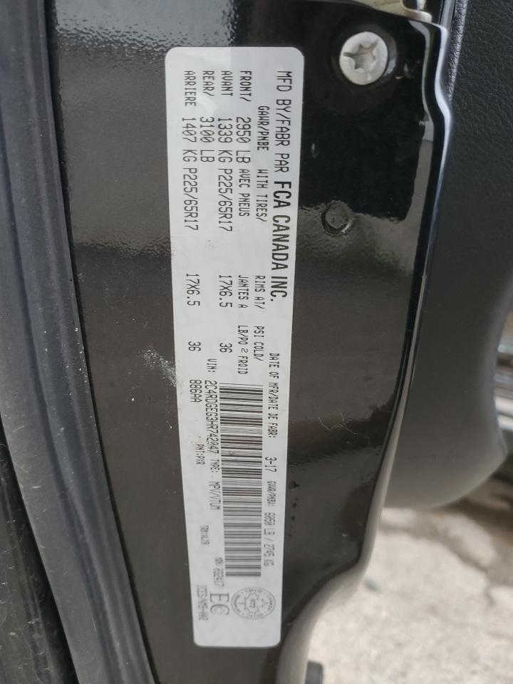 2017 Dodge Grand Caravan Gt VIN: 2C4RDGEG3HR742047 Lot: 92747025