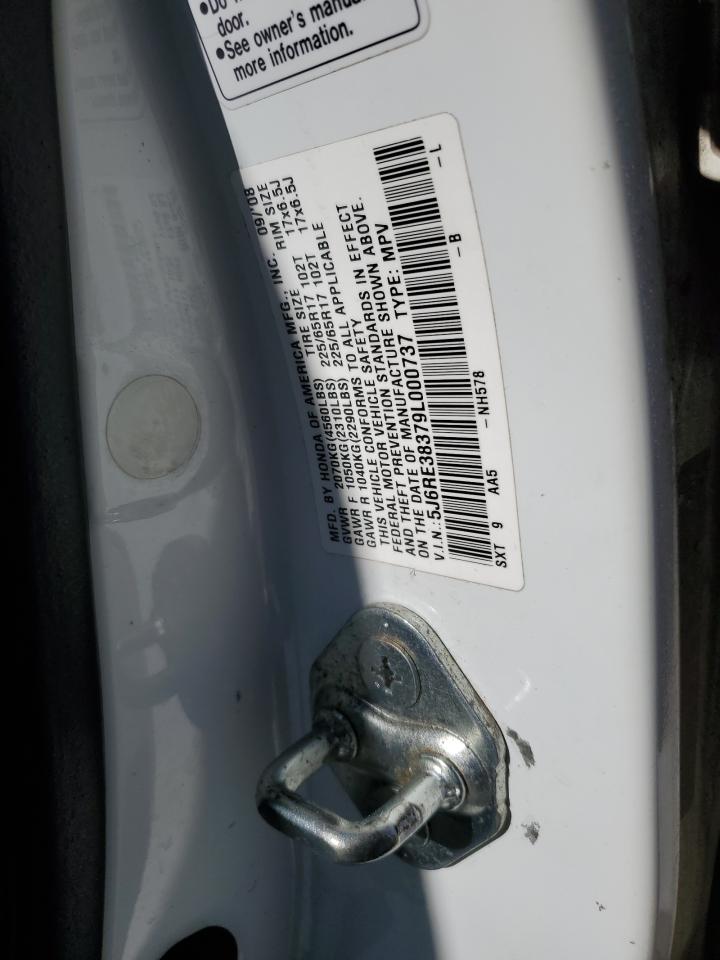 2009 Honda Cr-V Lx VIN: 5J6RE38379L000737 Lot: 91432495