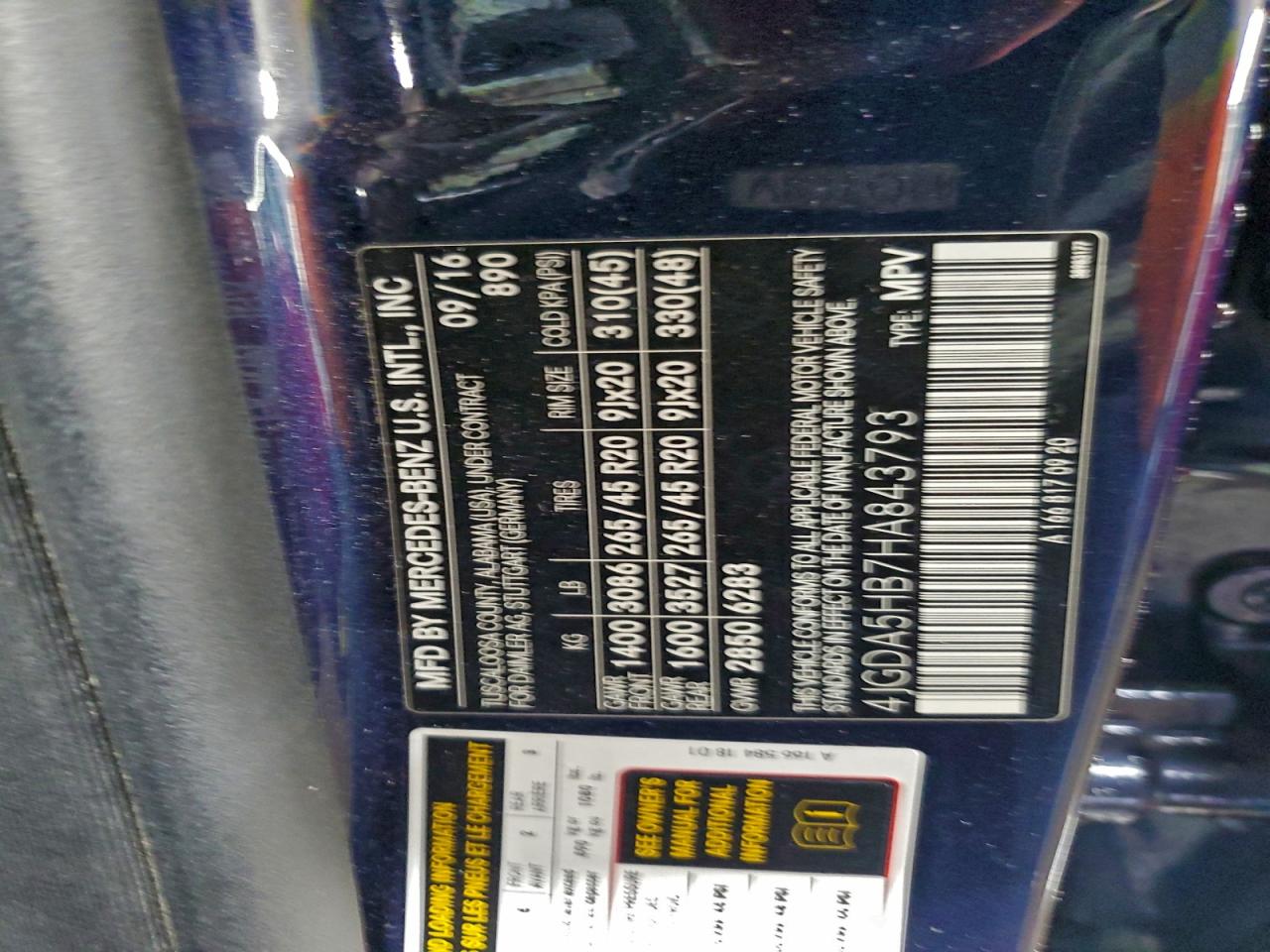 2017 Mercedes-Benz Gle 350 4Matic VIN: 4JGDA5HB7HA843793 Lot: 94439985