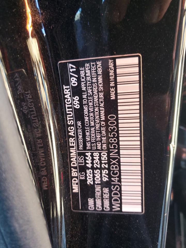 2018 Mercedes-Benz Cla 250 4Matic VIN: WDDSJ4GBXJN585300 Lot: 92819815