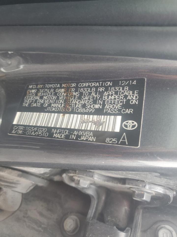 2015 Toyota Prius C VIN: JTDKDTB33F1088499 Lot: 91264505