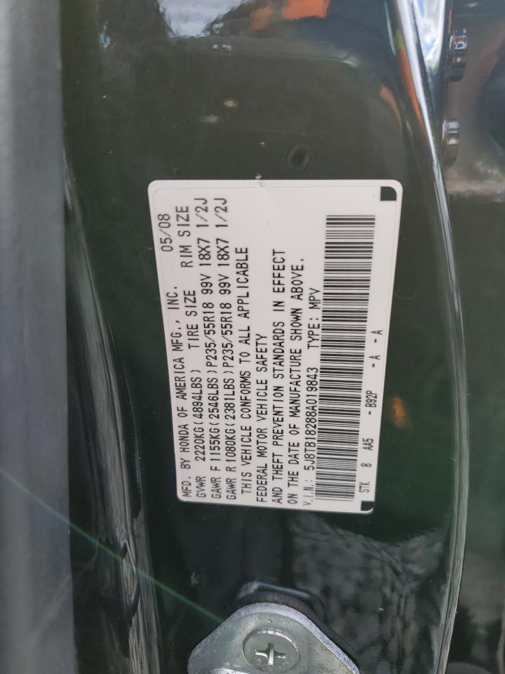 2008 Acura Rdx VIN: 5J8TB18288A019843 Lot: 93152315