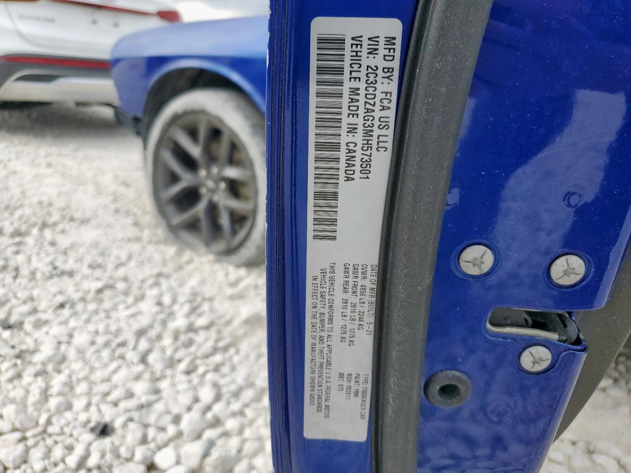 2021 Dodge Challenger Sxt VIN: 2C3CDZAG3MH573501 Lot: 93291235