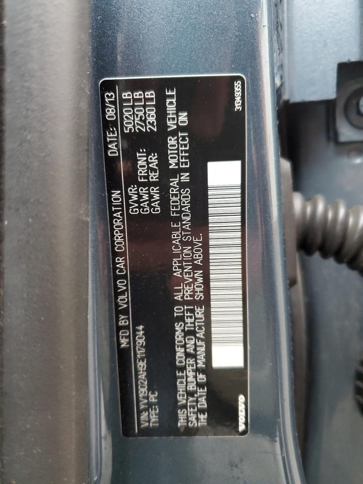 2014 Volvo S80 T6 VIN: YV1902AH9E1179044 Lot: 92069695