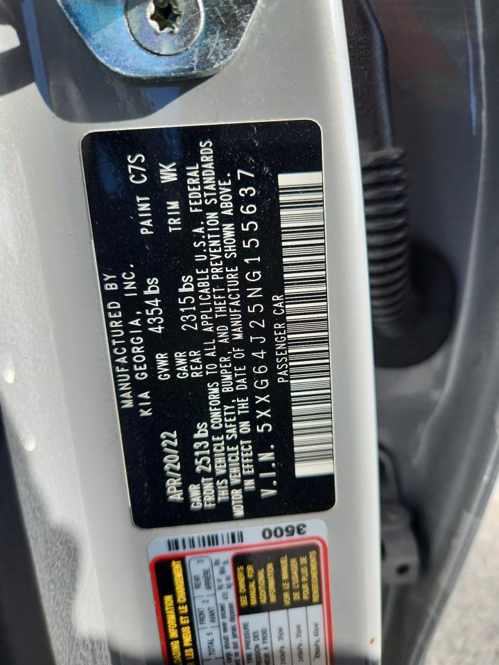 2022 Kia K5 Gt Line VIN: 5XXG64J25NG155637 Lot: 92497965