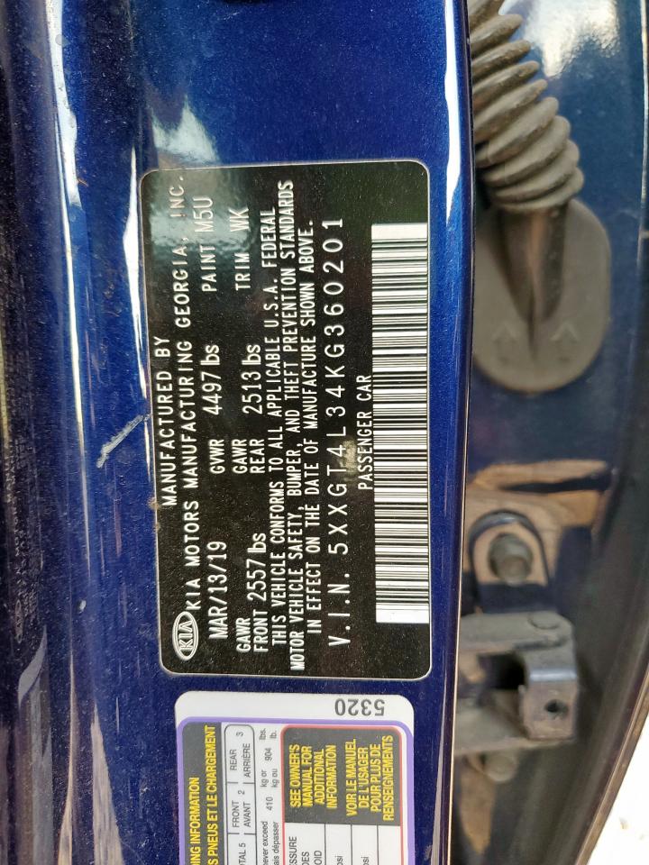 2019 Kia Optima Lx VIN: 5XXGT4L34KG360201 Lot: 90755695