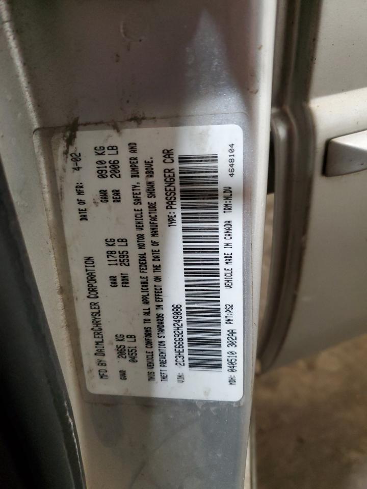 2002 Chrysler 300M VIN: 2C3HE66G92H249086 Lot: 92238965