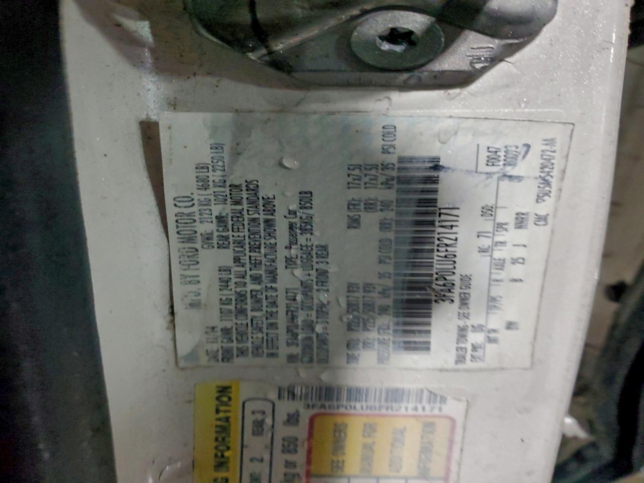 2015 Ford Fusion Se Hybrid VIN: 3FA6P0LU6FR214171 Lot: 94726935