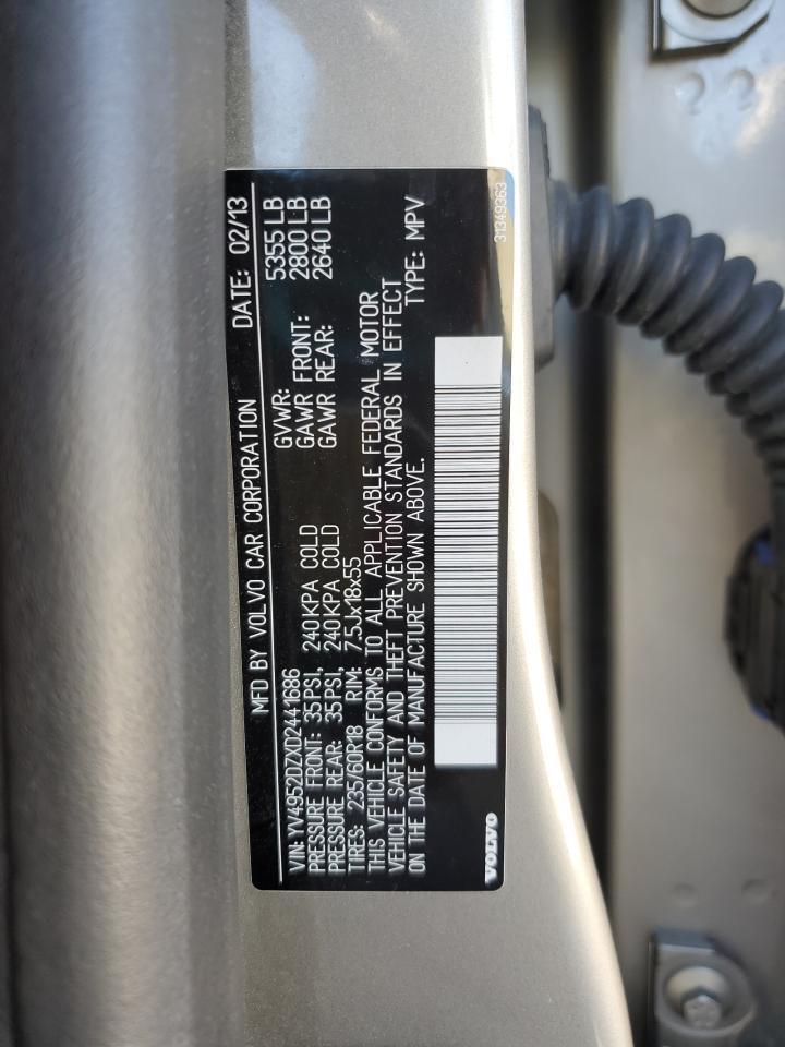 2013 Volvo Xc60 3.2 VIN: YV4952DZXD2441686 Lot: 91857155