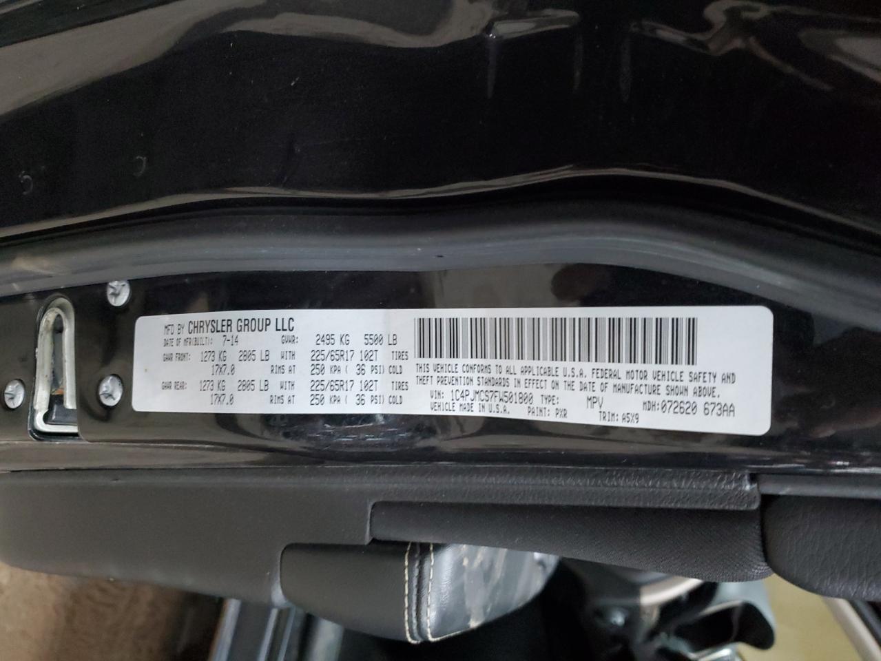 2015 Jeep Cherokee Latitude VIN: 1C4PJMCS7FW501800 Lot: 90997325