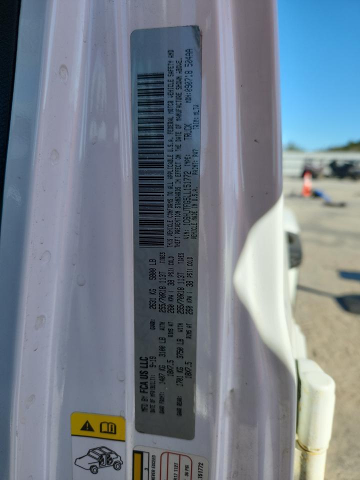 2020 Jeep Gladiator Overland VIN: 1C6HJTFG5LL151772 Lot: 92573095