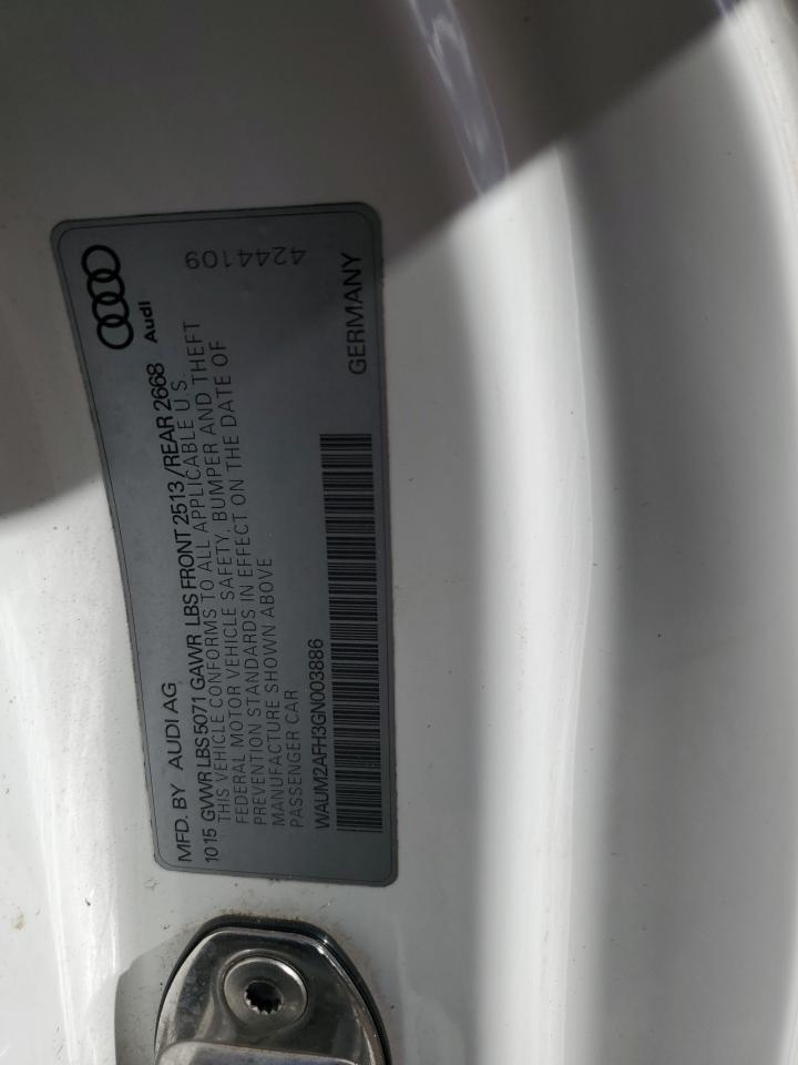 2016 Audi A5 Premium Plus S-Line VIN: WAUM2AFH3GN003886 Lot: 91274305