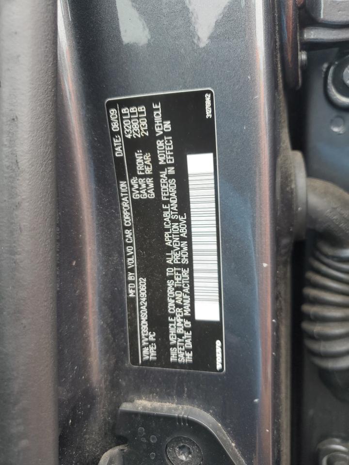 2010 Volvo S40 2.4I VIN: YV1390MS0A2490602 Lot: 93028915