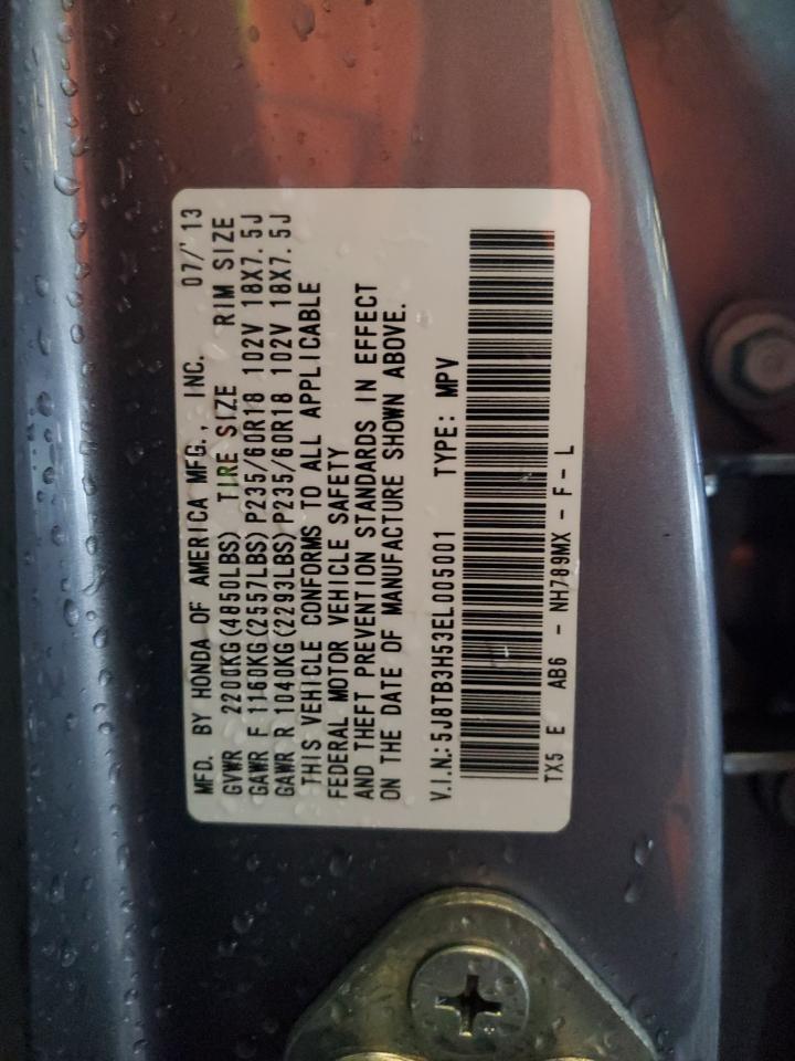 2014 Acura Rdx Technology VIN: 5J8TB3H53EL005001 Lot: 92257335