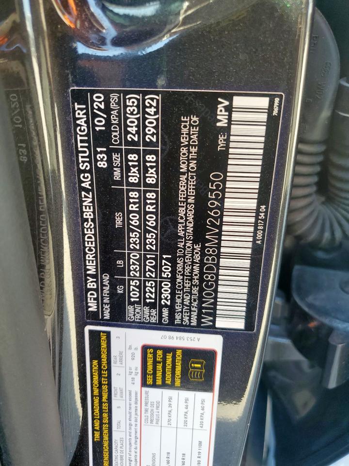 2021 Mercedes-Benz Glc 300 VIN: W1N0G8DB8MV269550 Lot: 92483475