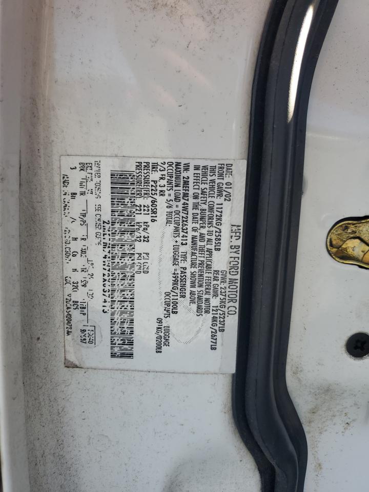 2002 Mercury Grand Marquis Gs VIN: 2MEFM74W72X637413 Lot: 92833815