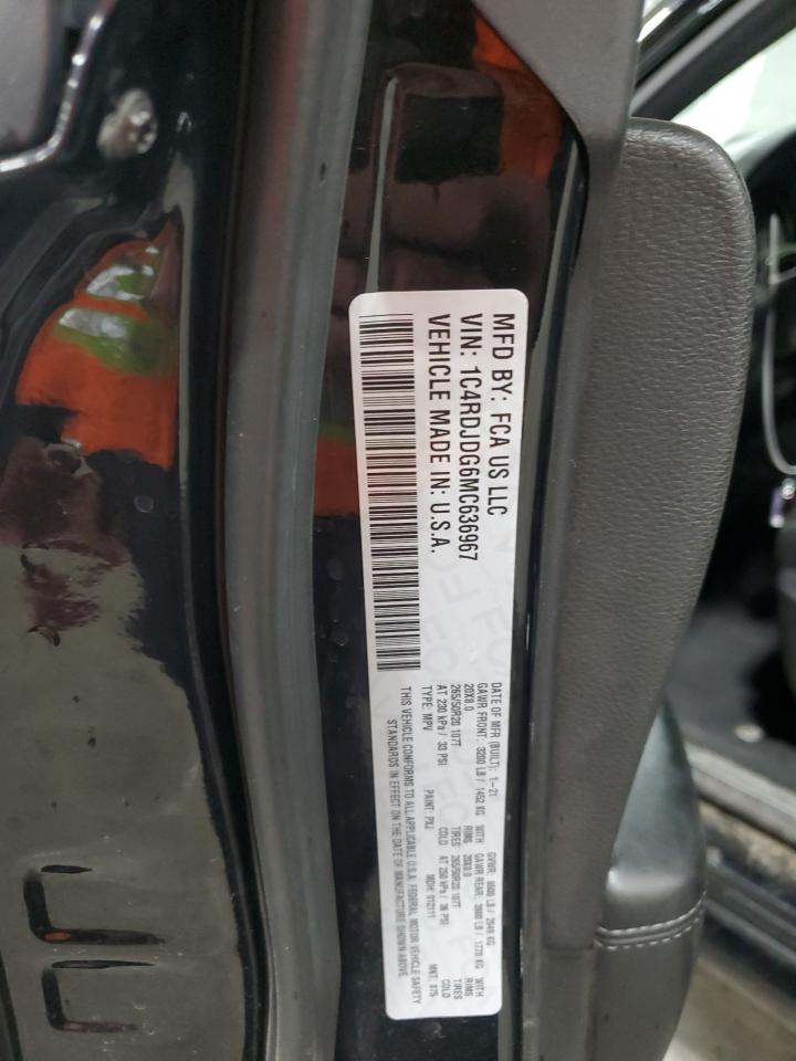 2021 Dodge Durango Gt VIN: 1C4RDJDG6MC636967 Lot: 87314045