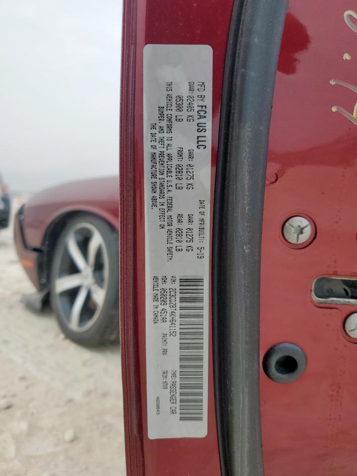 2019 Dodge Challenger R/T VIN: 2C3CDZBT4KH641152 Lot: 91628125