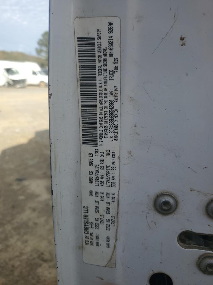 2009 Dodge Ram 2500 VIN: 3D7KS28L69G542960 Lot: 92674925