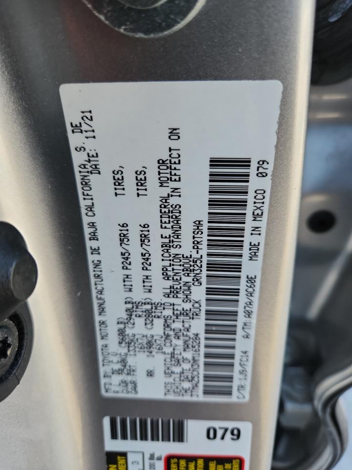 2022 Toyota Tacoma Double Cab VIN: 3TMAZ5CN3NM165284 Lot: 93670015