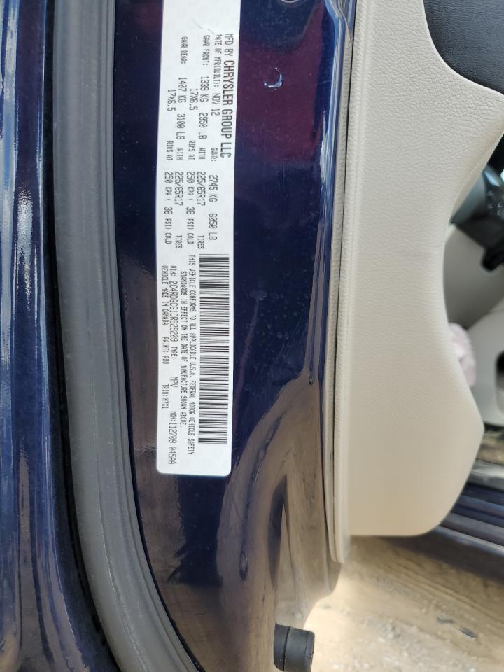 2013 Dodge Grand Caravan Sxt VIN: 2C4RDGCG1DR629209 Lot: 93682605